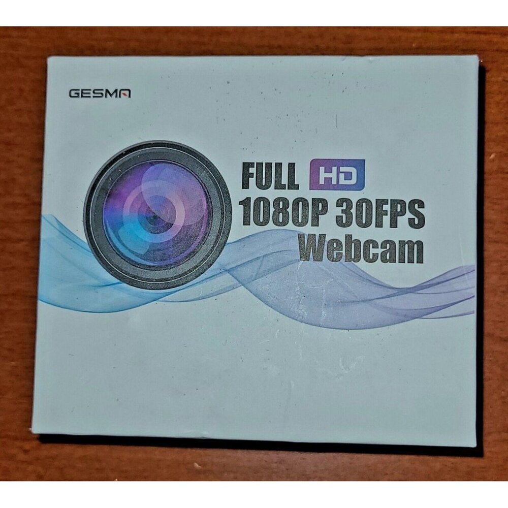 GESMA New 1080p USB Computer Webcam Full HD 30fps with Microphone